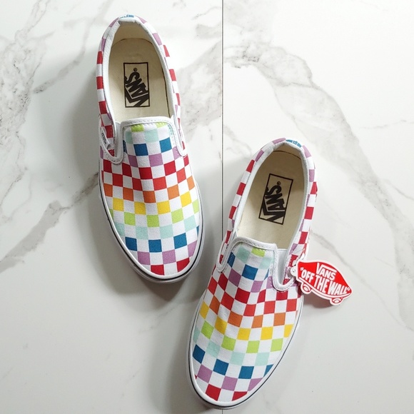 pride checkered vans